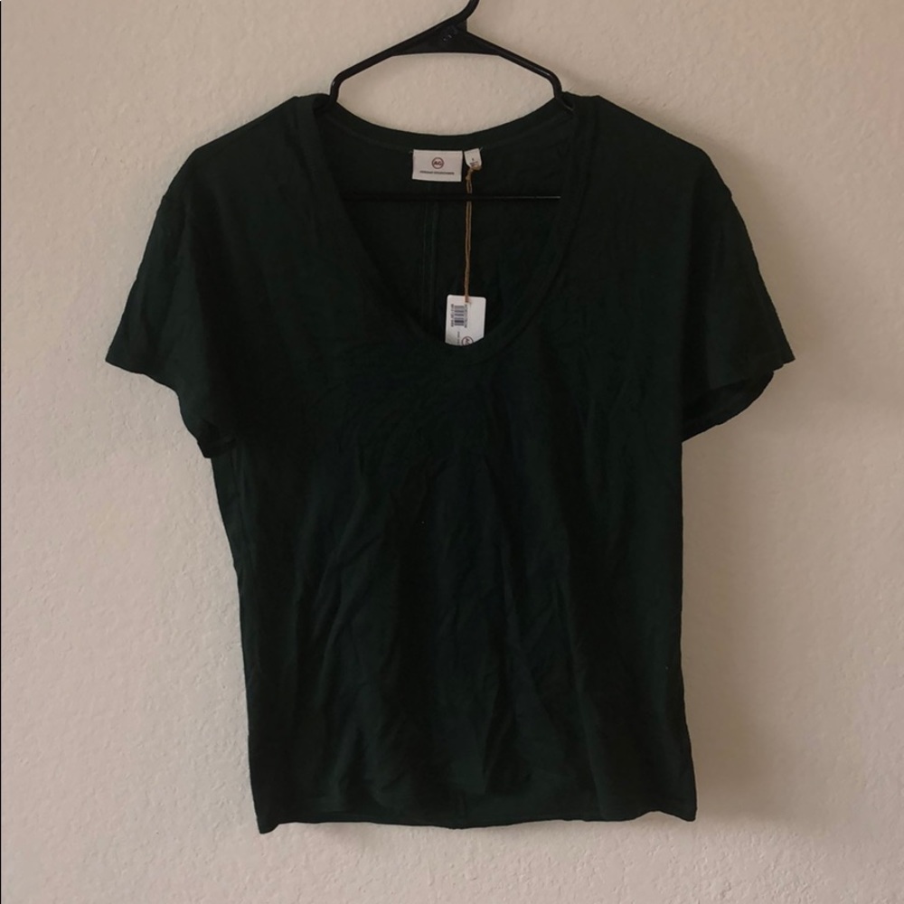 GREEN v neck .